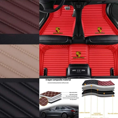 For Porsche All Models Car Floor Mats Waterproof Custom Auto Pu Leather Carpets - Picture 18 of 33