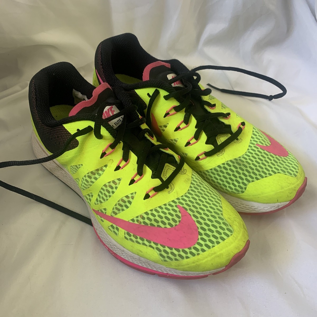 Nike Zoom Elite 7 \'Volt Hyper Punch\' athletic sneaker shoes men’s size 14 Size 8 - Nike Zoom Elite 7 Volt Hyper Punch for sale online  main image 2