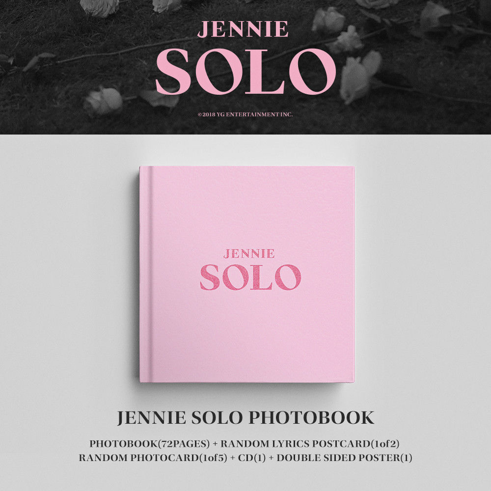 BLACKPINK Jennie-[Solo] 1st PhotoBook CD+Book+Lyrics Post+Card+