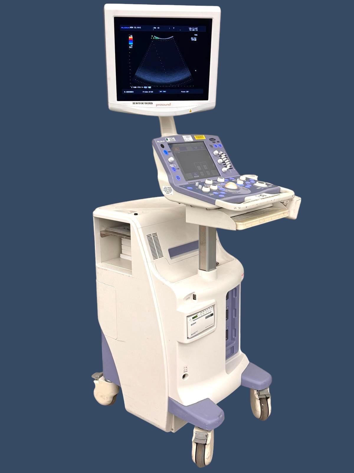 HITACHI Aloka Prosound Alpha 7 Premier Ultrasound Tested