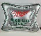 Vintage Miller High Life Beer Sign Silver Inflatable Blow up Advertisement 2002