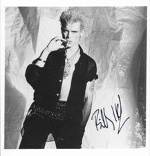 Billy Idol Beautiful STUDIO SHOT B/W Signed RP 8X10 Photo