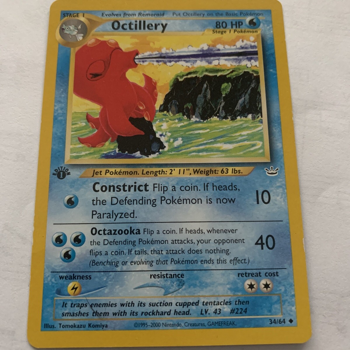 Octillery 34/64 Neo Revelation Pokémon Card KOMIYA LP-NM | eBay