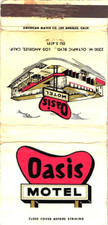 Los Angeles California Oasis Motel Vintage Matchbook Cover