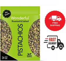 Wonderful Pistachios No Shells, Roasted & Salted Nuts, 24 Ounce Resealable Bag,