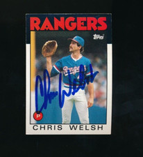 1986 Topps #52 Chris Welsh Signed auto Autograph chris blue sharpie swsw6