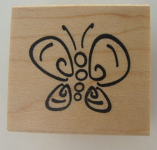 GREAT IMPRESSIONS B174 BUTTERFLY BUTTERFLY WOOD MOUNT STAMP