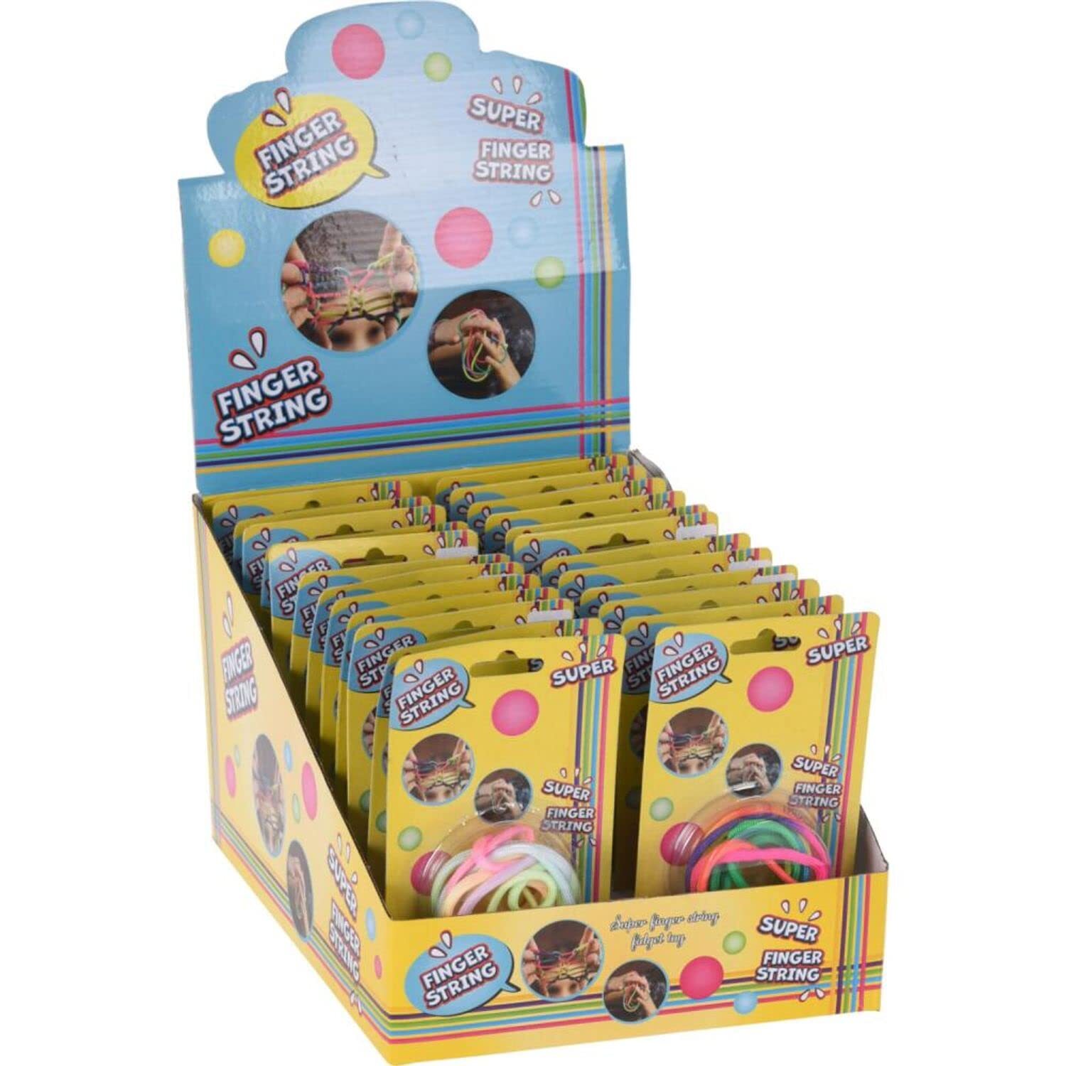 Koopman International 24x Fidget Spielzeug Fingerspiele Geduld - Spiele Gummitwi