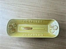 Vintage CRACKERS Serving Dish Los Angeles Potteries No. 49 California Pottery