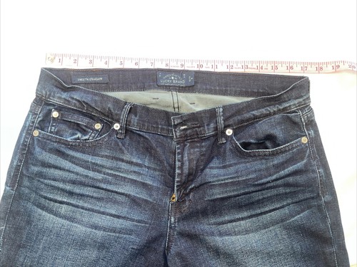 Lucky Brand Jeans Womens 12/31R Dark Wash-Distressed Sweet’N Straight Stretch - Picture 5 of 6