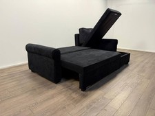 Addie Reversible Velvet Corner Sofa Bed – Charcoal (Left or Right)