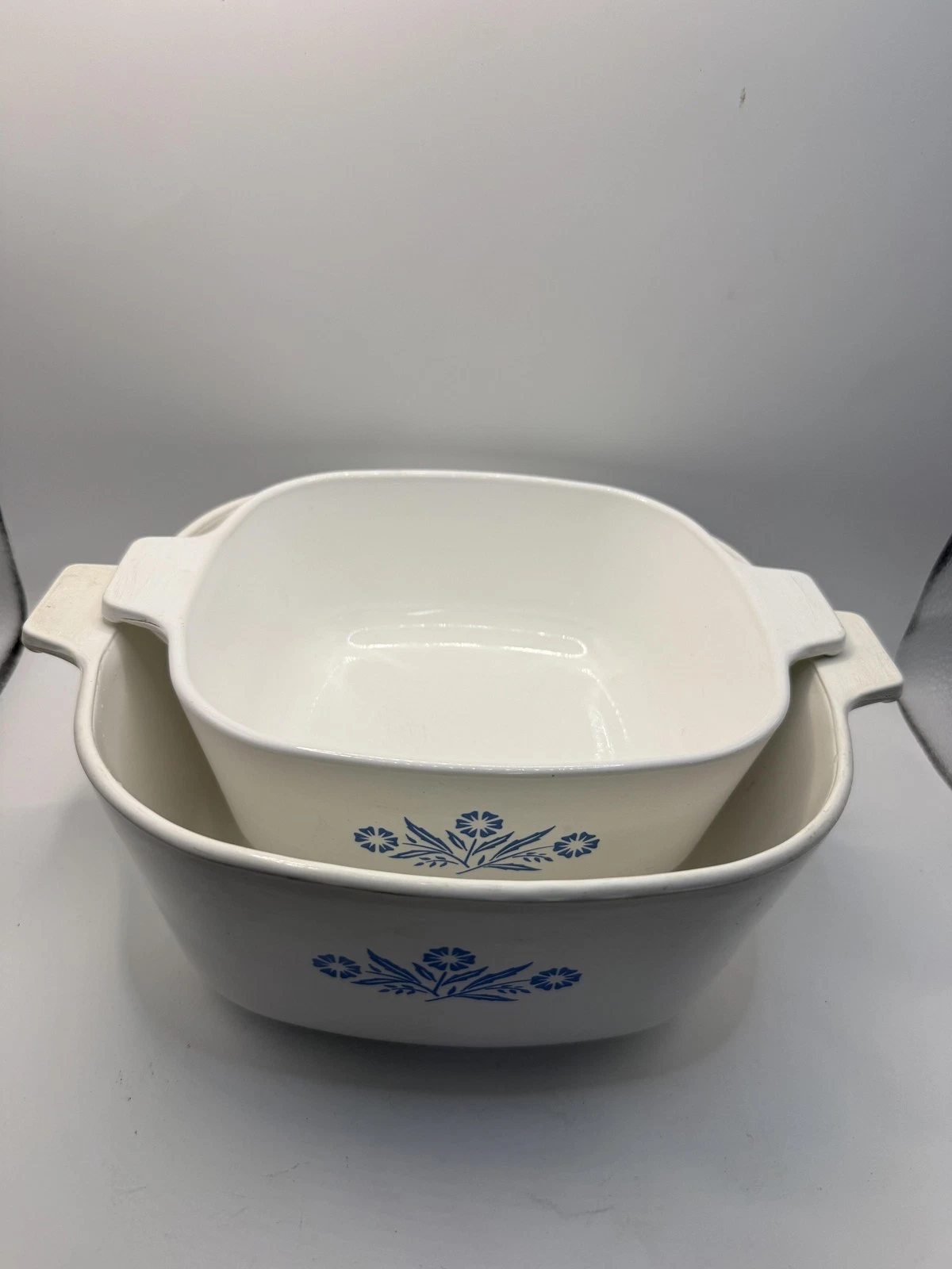 Vintage Corning Ware Cornflower Blue Casserole Set 1.5 & 2.5 Qt P-1 1/2-B