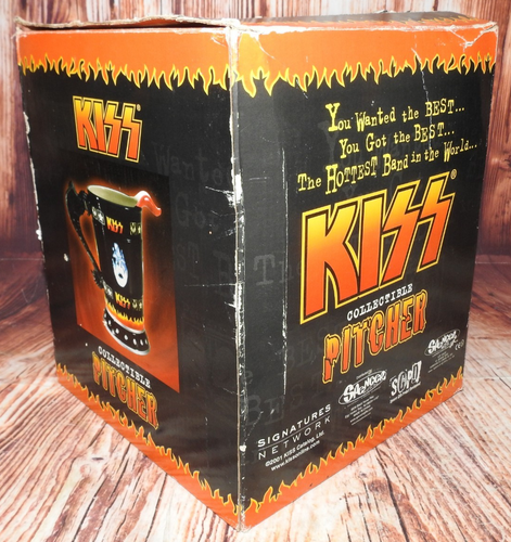 2001 Kiss Catalog Tongue Pitcher With Box Porcelain Band Spencers - Picture 19 of 24