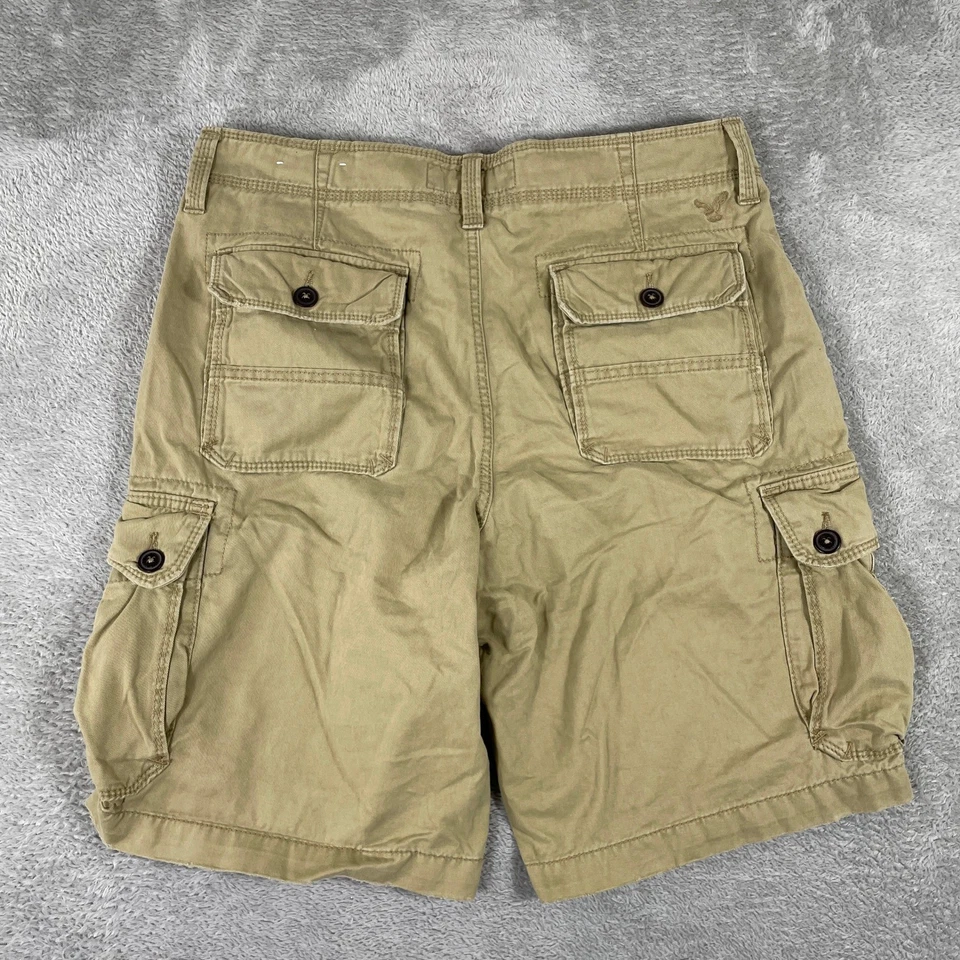 American Eagle Cargo Shorts Mens 34 Khaki Classic Fit Multi Pocket Cotton - Image 2 of 4