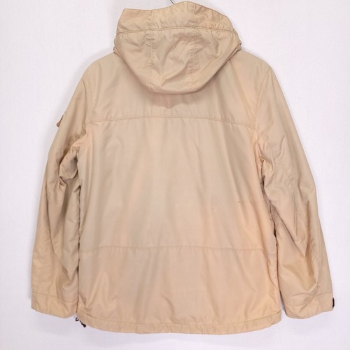 Polo Ralph Lauren Tan Hooded Utility Jacket Fleece Lined Beige Mens S Distressed - Afbeelding 12 van 14