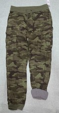Kids Boys Fully Lined Cargo Joggers Pant Camo Elastic Waist XL 12 years old 
