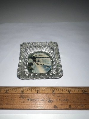 VINTAGE 1947 NIAGARA FALLS ASHTRAY 3'' x 3''