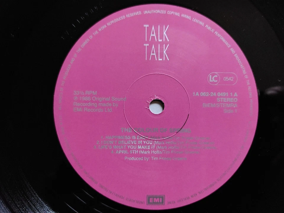 TALK TALK „THE COLOUR OF SPRING“ EU PRESS - Bild 4 von 4