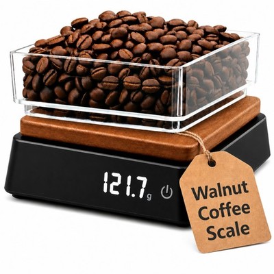 Digitale Kaffeewaage mit Schüssel 0,1 g hoch 5,1 x 7,3 x 1,2 Zoll, schwarz