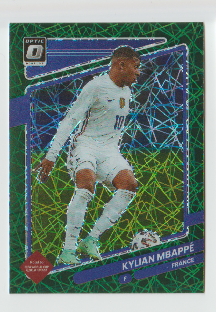 2021-22 Panini Donrus Kylian Mbappe Optic Green Velocity #60 France