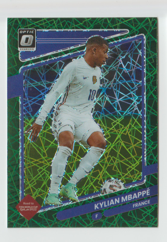 2021-22 Panini Donrus Kylian Mbappe Optic Green Velocity #60 France