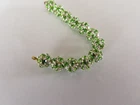 12 Czech. Rhinestone Beadballs  6mm Peridot/sterling plate.