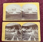2 stereoview Washington DC White House Chamber House Representatives 1870 Jarvis — photo 1