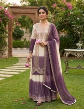 Salwar Kameez Indian Pakistani Wedding Party Wear Dress Bollywood Sharara Suit