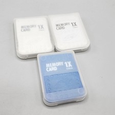 Lot of 3 Intec PlayStation 1 Memory Card 1X - 15 Blocks w/ Case