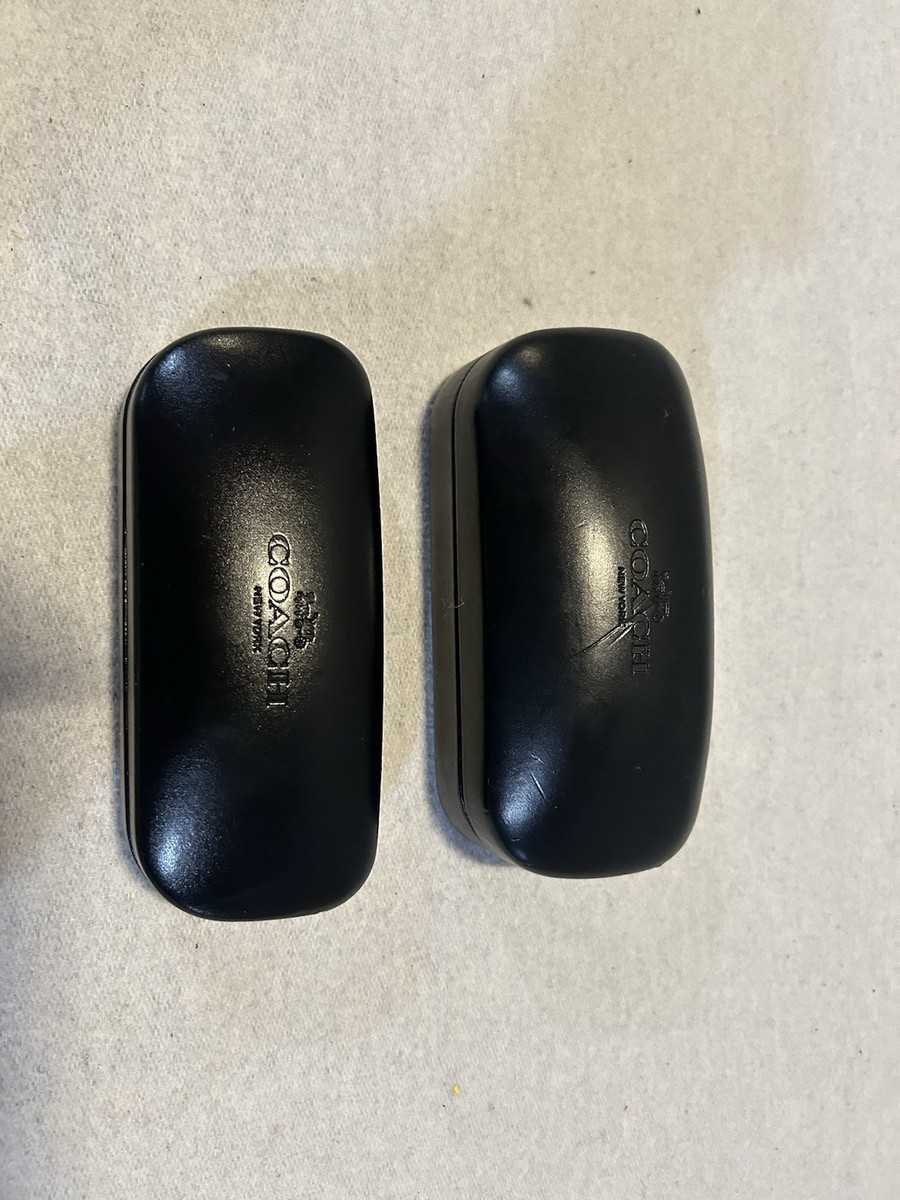 Coach New York Glasses Case Authentic Black Hard Clamshell  display picture 3