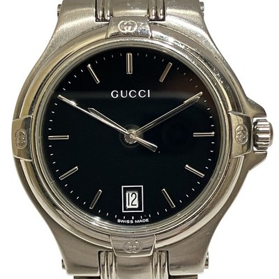 GUCCI Watches 105.4g Stainless Steel Stainless Steel Quartz blackDIAL 9040M ...