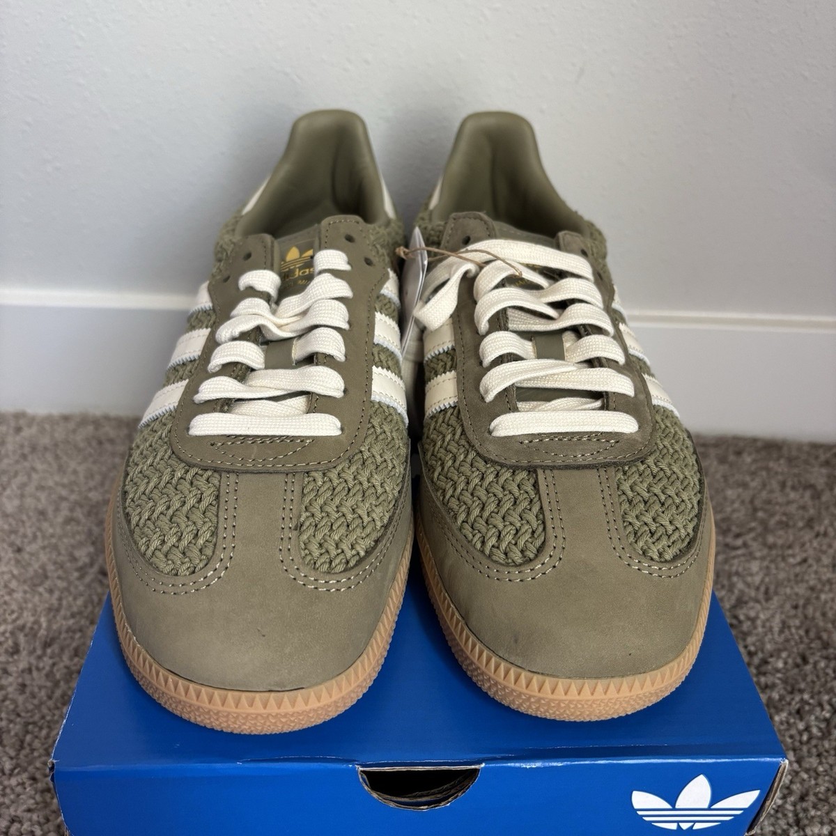  SAMBA OG スニーカー Adidas Samba OG W Crochet Pack Orbit Green JR9447 Size 9 New