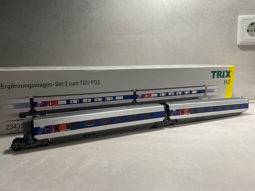 Trix H0 23439 Ergänzungswagen-Set 2 zum TGV POS DC | Condition: Gebraucht