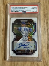 2022 Panini Prizm Draft Picks Jacob Misiorowski White Donut Circle Auto /50