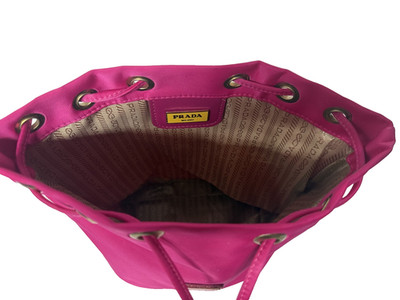 Small Pink drawstring purse 9 1/2'' x 7 1/2''