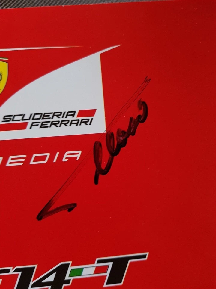 Fernando Alonso genuine SIGNATURE Ferrari F14 T Formula 1 brochure autografo F1 - Bild 4 von 4