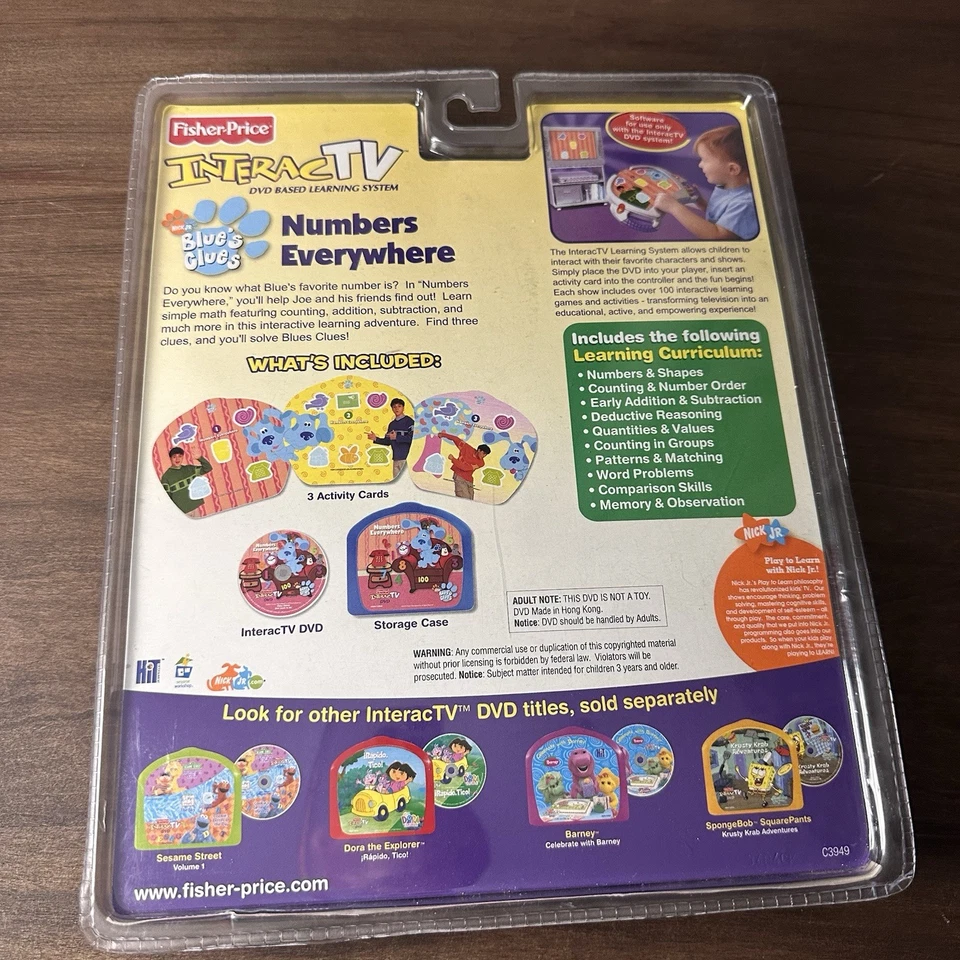 Sistema de aprendizaje de DVD Fisher Price InteracTV Blues Clues 2003 vintage Foto 2 de 4