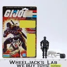 Snake Eyes V2 W/ Timber Complete 34 Cardback 1985 G.I. Joe Hasbro Vintage NM