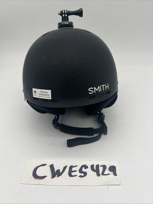 Smith Holt Ski / Snowboard Helmet Black Pre-Owned M 55-59cm With GoPro mount