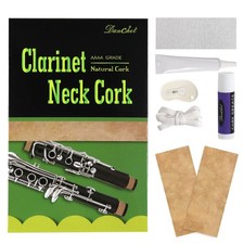 Clarinet Cork Replacement Kit, Includes Cork, Glue, Grease, Knife, Repair Kit