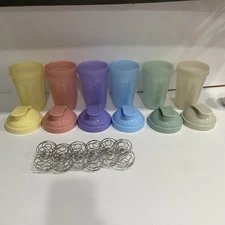6 Pack Protein Shaker Bottles Mixer 20oz Cups Sport Tumbler Velomix Pastels