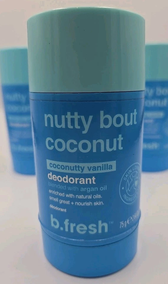 Lot of 3 b.fresh Nutty Bout Coconut Deodorant Coconutty Vanilla | NEW | 2.64 OZ - Image 2 of 2