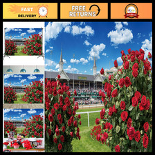 Kentucky Derby Photo Backdrop - Horse Racing Party Decoration 10x8FT Indoor/Outd