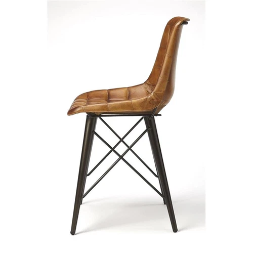 Butler Specialty Patty Leather Side Chair In Brown - Picture 5 of 8