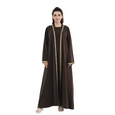 Dubai Elegant Women Long Dress Open Kaftan Cardigan Kimono Abaya Muslim Ramadan