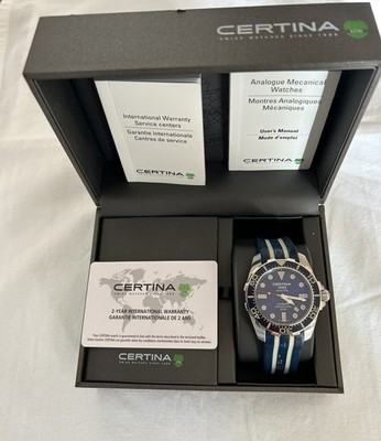 Certina DS Action Diver  Automatik 43mm Keramik-Lynette Blau Taucheruhr 