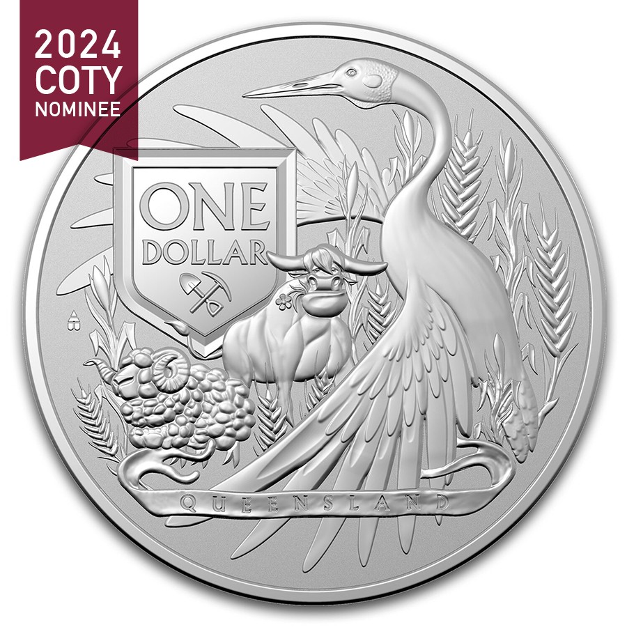 2023年　BU クイーンズメモリー銀貨　1オンス 2023 Australia 1 oz Silver $1.00 Coat of Arms - Queensland BU | eBay