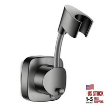 Suction Cup Shower Head Holder - Angle Adjustable Spring Arm, Flexible Gray