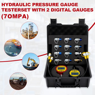 #ad #ad 700BAR Digital Hydraulic Pressure Test Kit 2Gauge 10Coupling 2Hose for Excavator $218.99