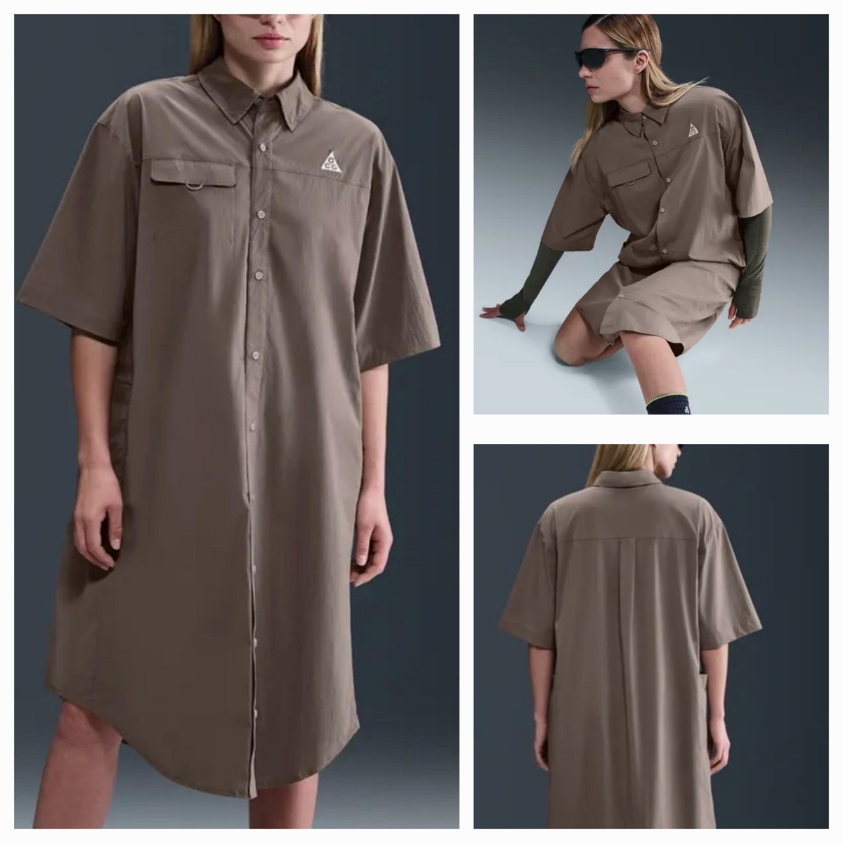 brown nike dress ACG Orb Weaver Women's Dri-FIT ADV UV Protection fabric-group:lace The Best Petite Dresses Size:42 (4'9